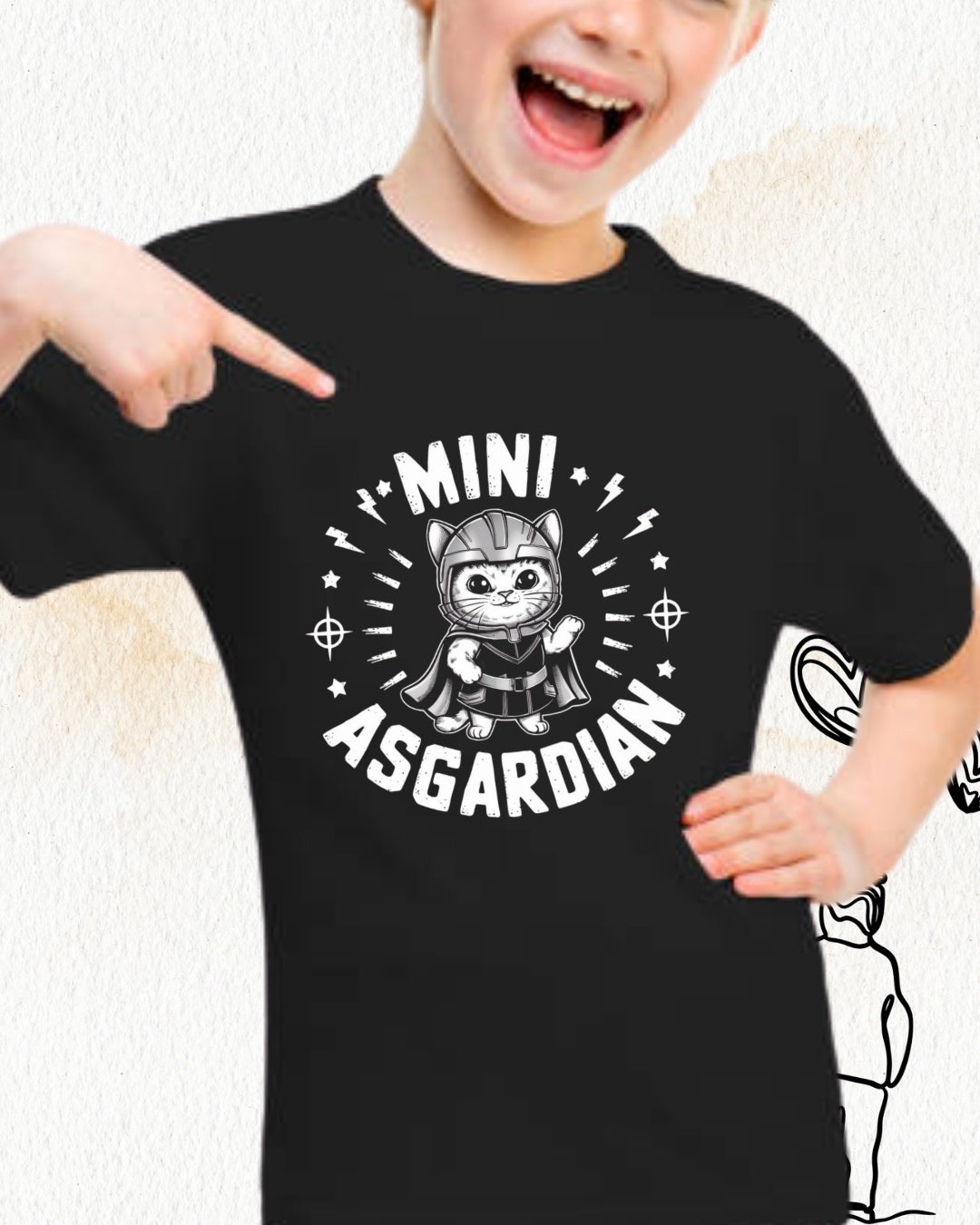 Mini Asgardian Heavy Cotton Kids T-Shirt