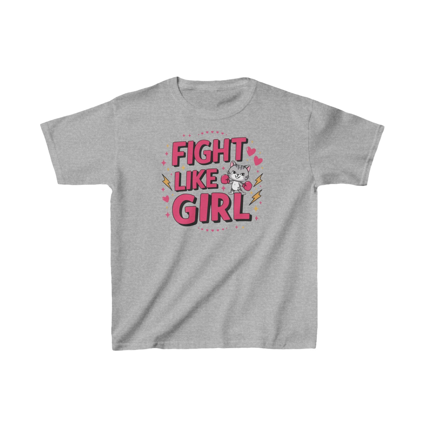 Fight Like Girl Kids Heavy Cotton Kids T-Shirt