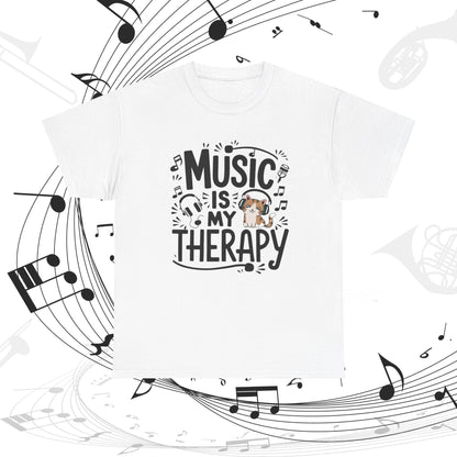 Music Is My Therapy Cotton Tshirt