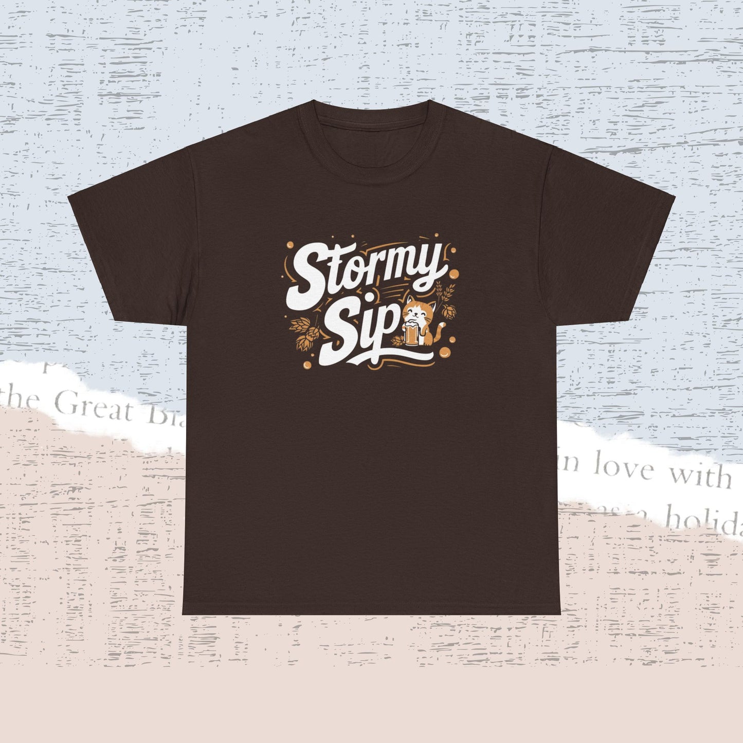 Stormy Sip Cotton Tshirt