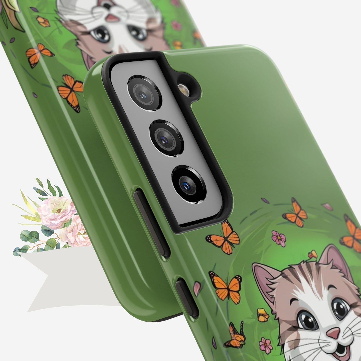 Green Mewsic Tough Case