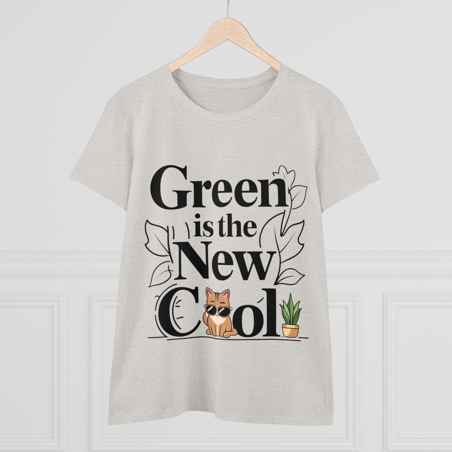 Green Is The New Cool Women Cotton Tshirt