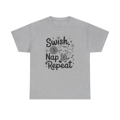 Swish Nap Repeat Basketball Tee