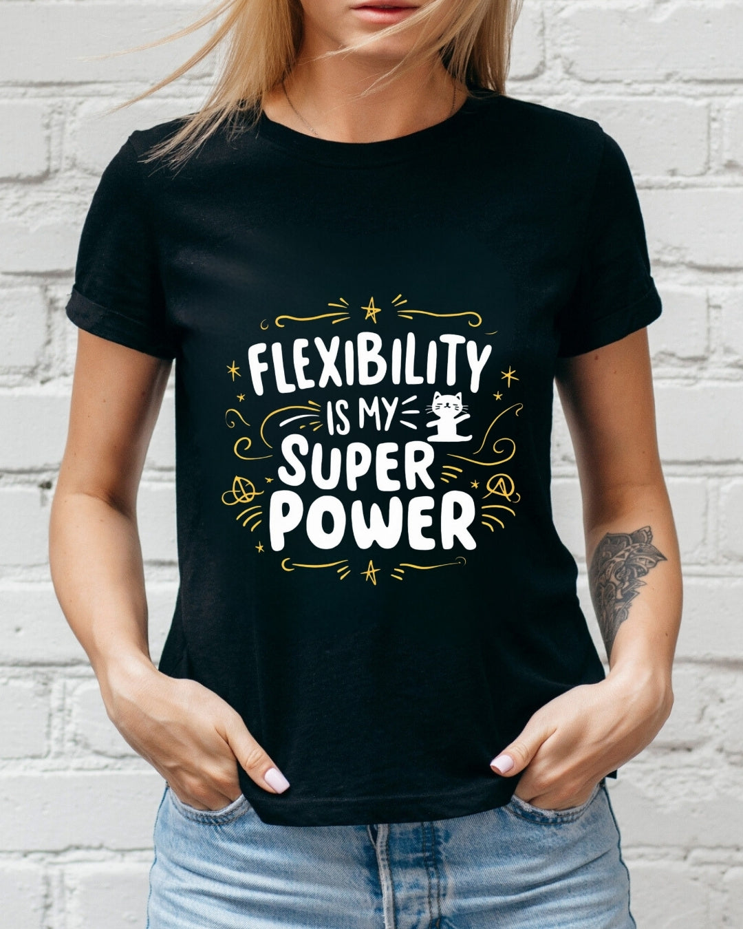 Flexibility Is My Superpower Cotton T-Shirt