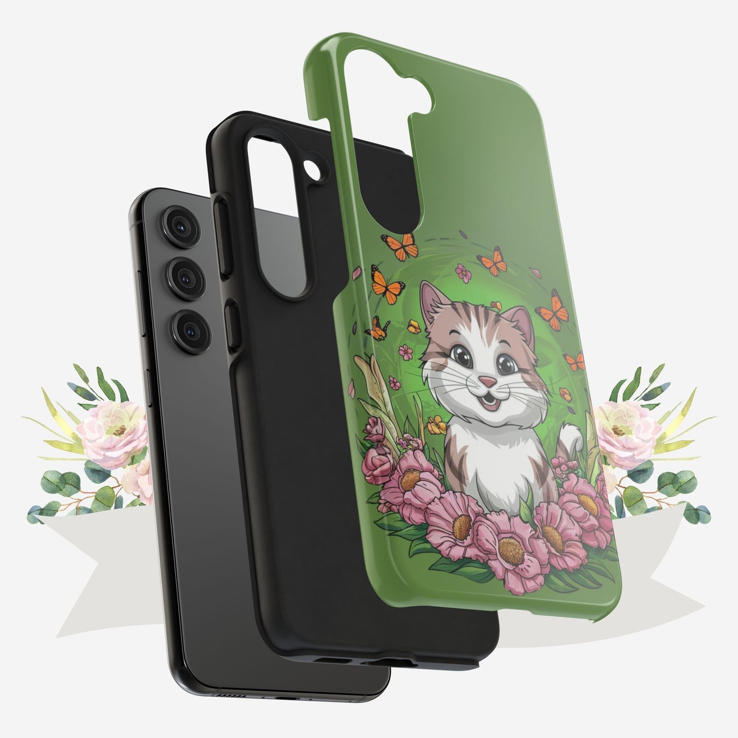 Green Mewsic Tough Case