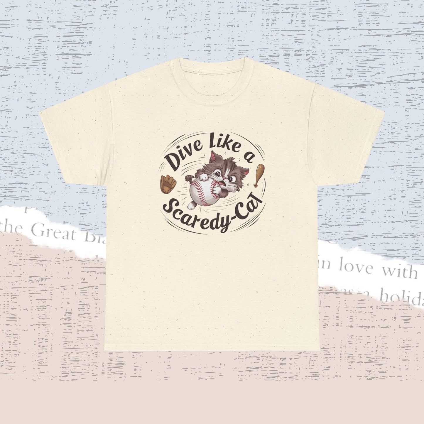 Dive Like Scaredy Cat Crewneck Cotton Tshirt