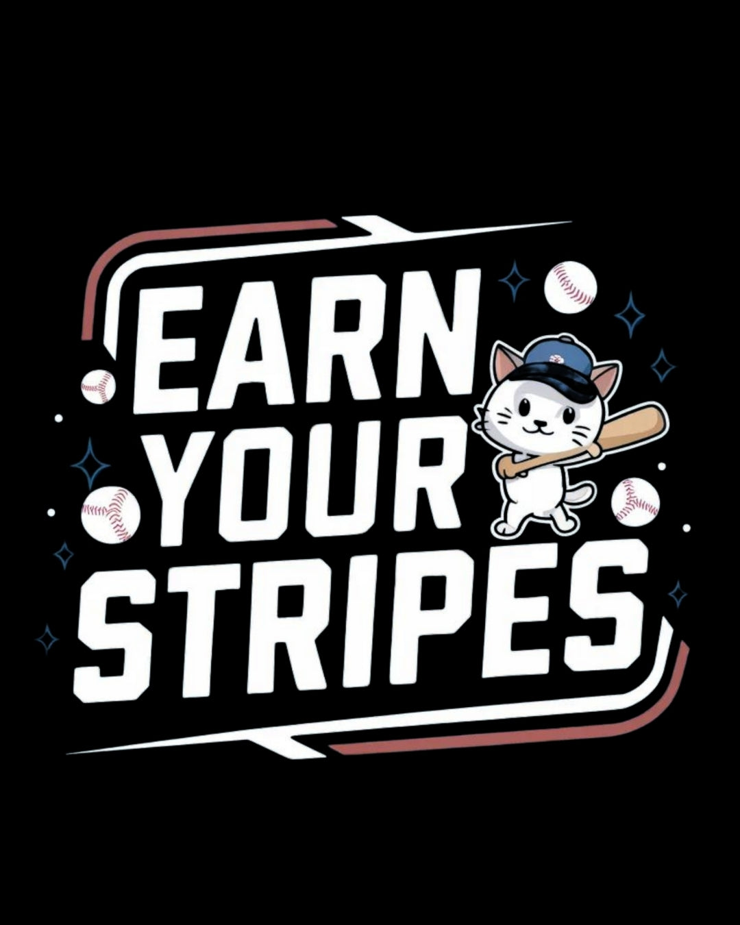 Earn Your Stripes Baseball Crew Neck Tee