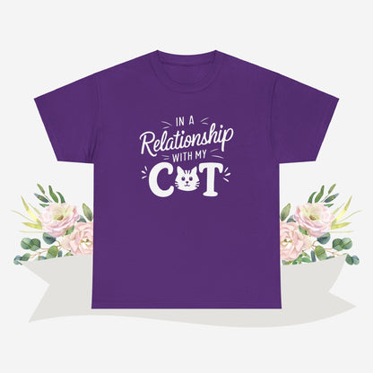 In a Relationship with Cat Cotton Tshirt