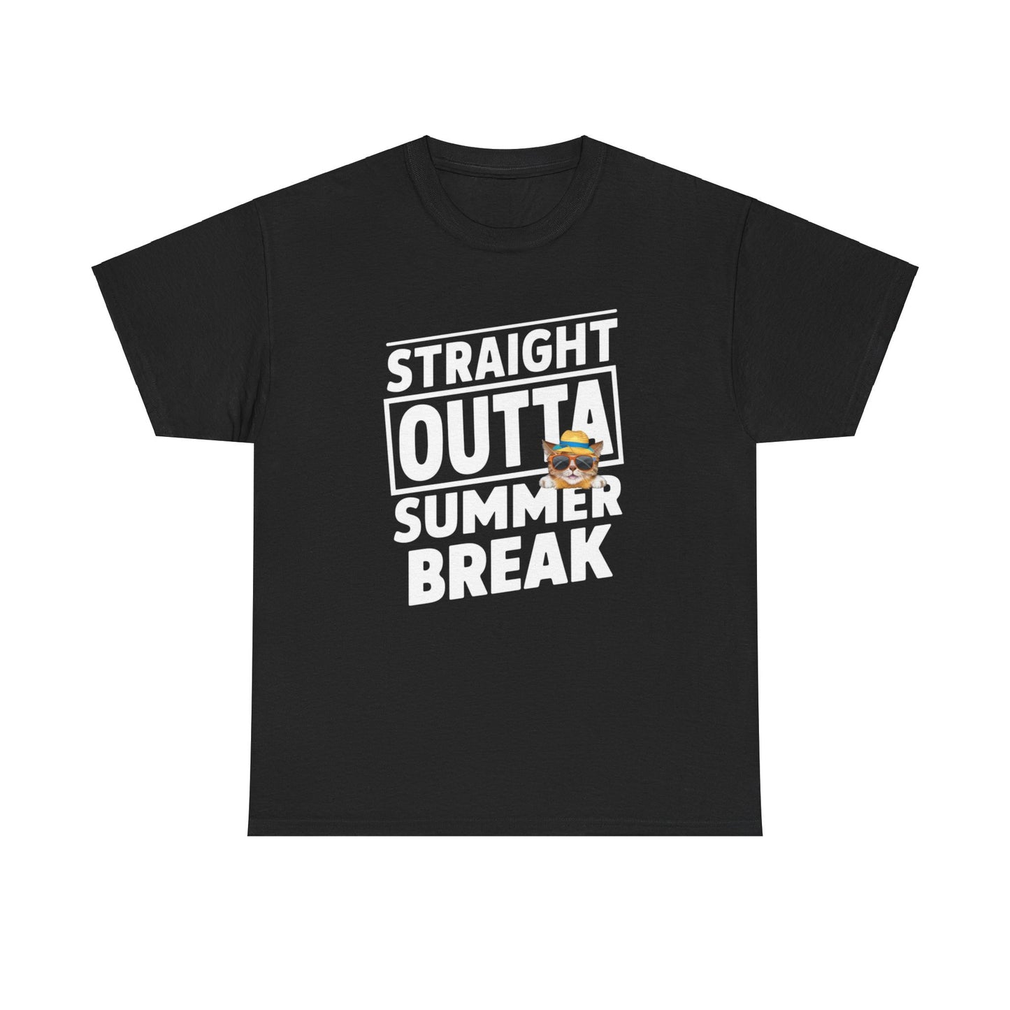 Straight Outta Summer Breaks Cotton T-Shirt