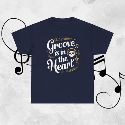 Music Grooves In The Heart Cotton T-Shirt