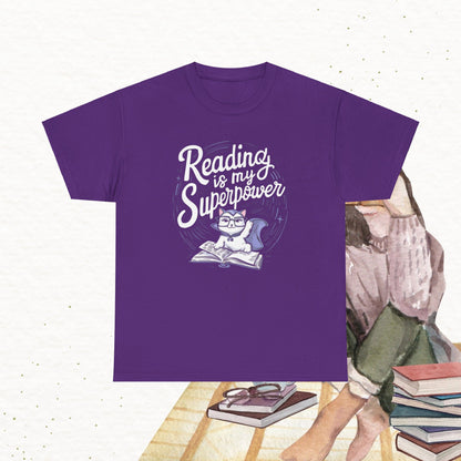 Reading Is My Superpower Cotton Tshirts