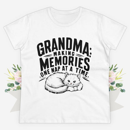 Grandpa Having Memory One Nap A Time  Women Cotton Tshirt