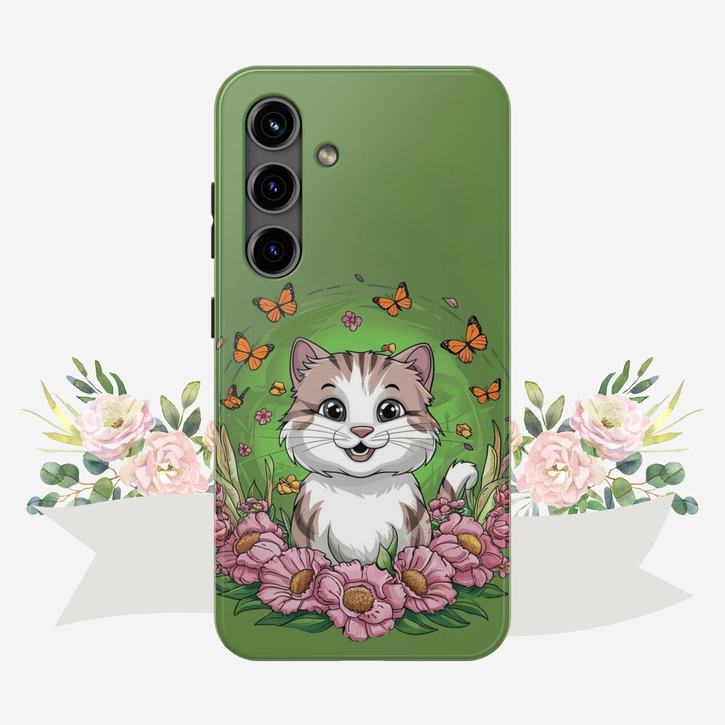 Green Mewsic Tough Case