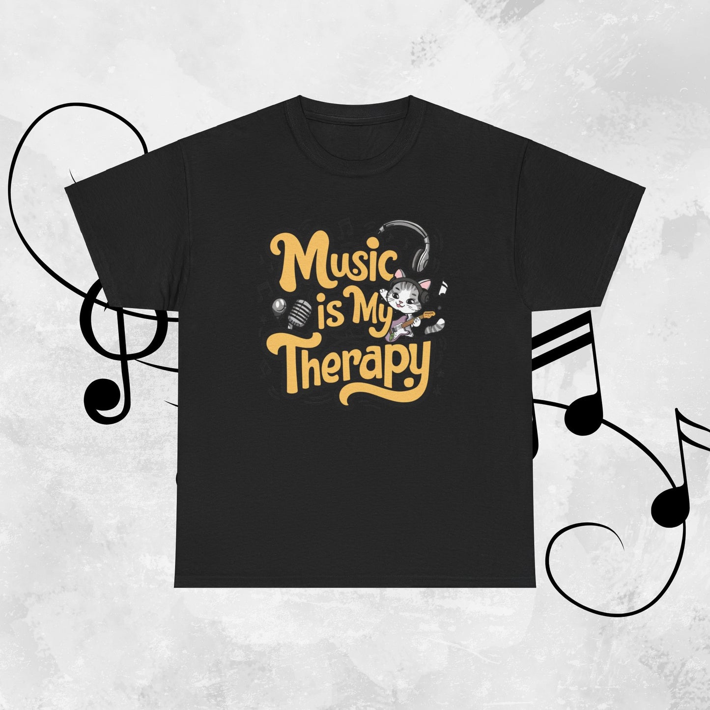 Music Is My Therapy Unisex Cotton Tshirt