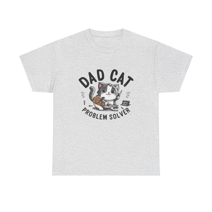 Dad Cat Problems Solver Cotton T-Shirt