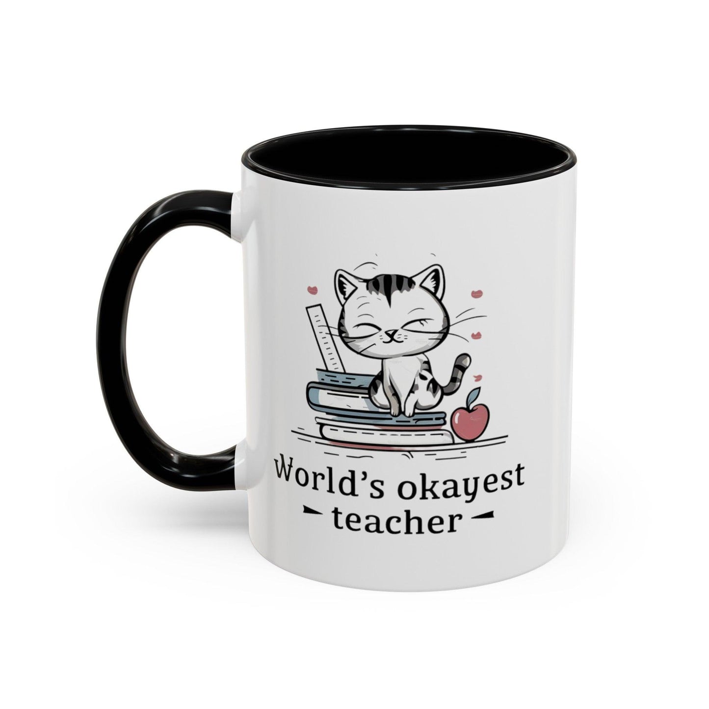 Billien Pawsome Teacher Printify 11 oz 11oz accent mug Coffee Mugs Holiday Picks Home & Living Kitchen Mugs Spring Essentials two tone White base