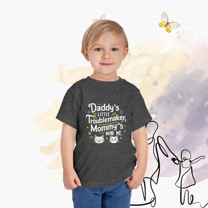 Daddy Little Troublemaker Toddler Cotton T-Shirts