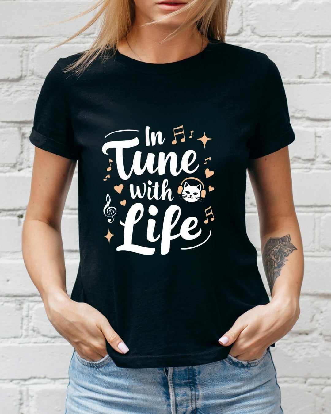 In Tune With Life Cotton Tee