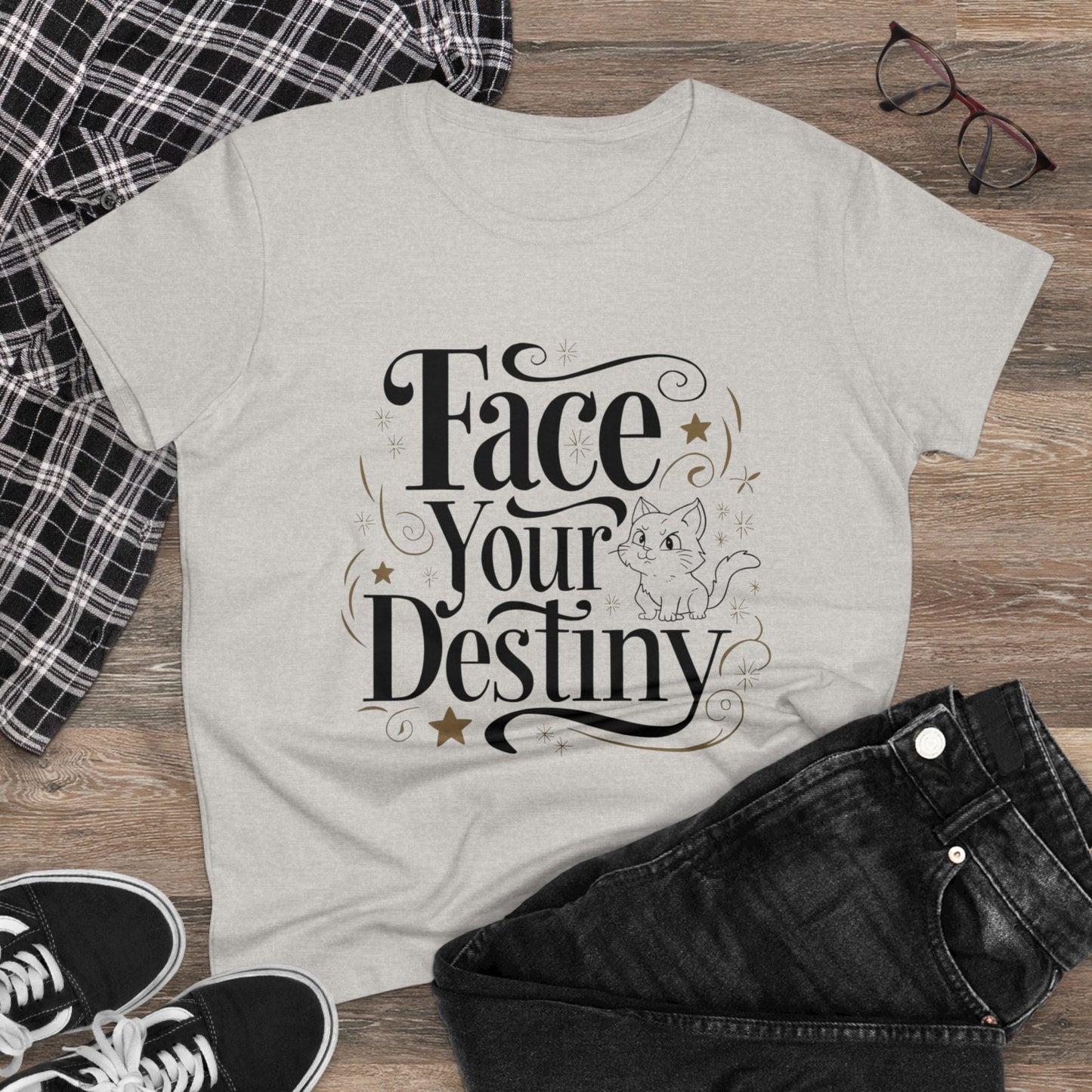 Face Your Destiny Women Cotton Tshirt