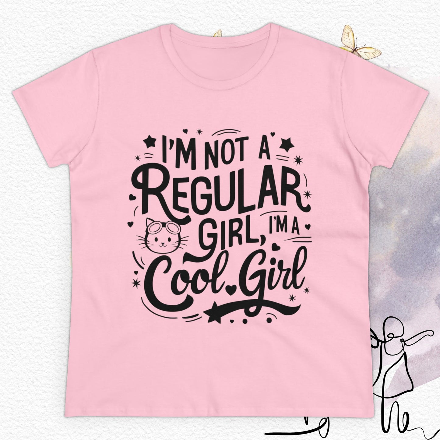 I am Not Regular Girl I am Cool Girl Cotton Women Tshirt