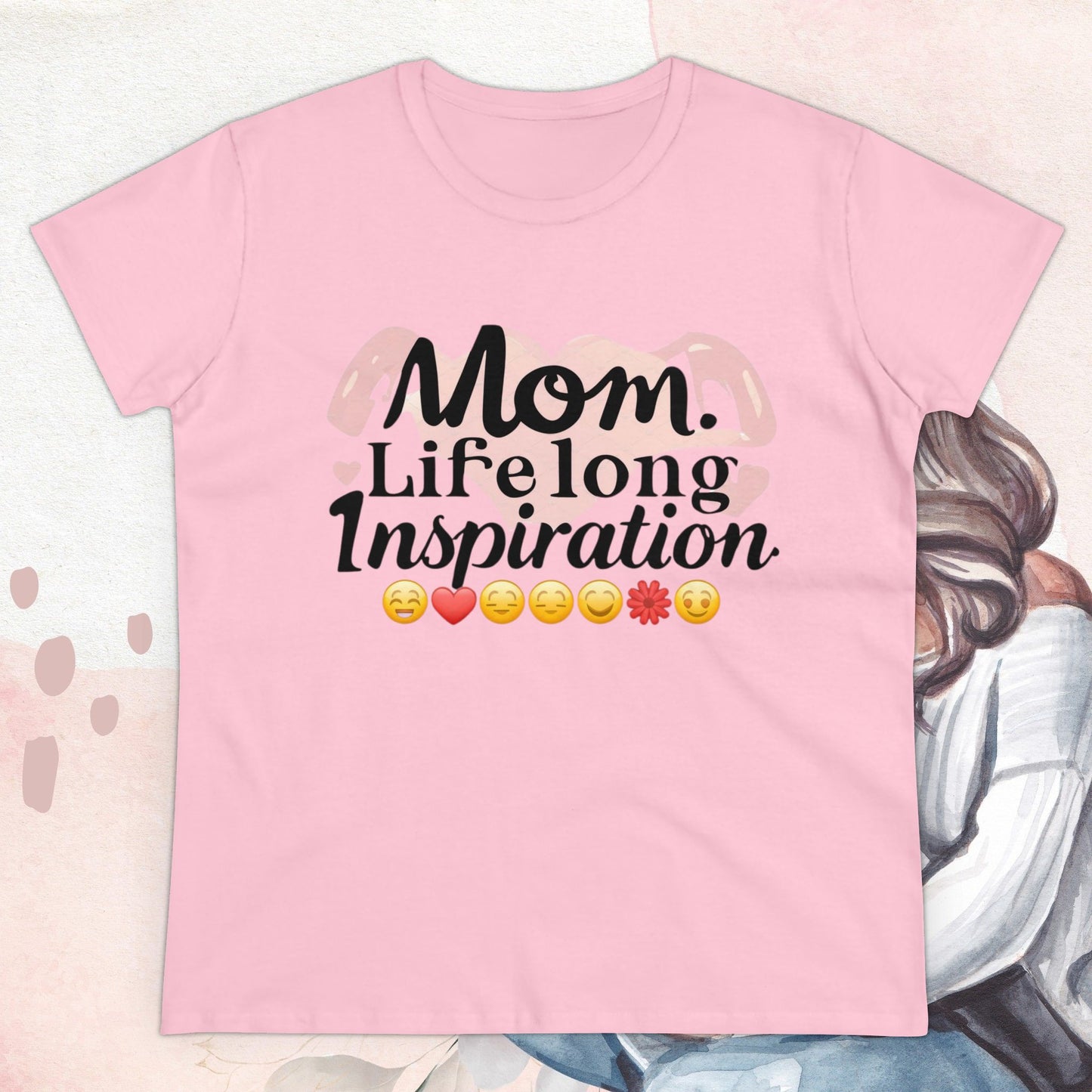 Mom Life Long Inspiration Women Cotton Tshirt