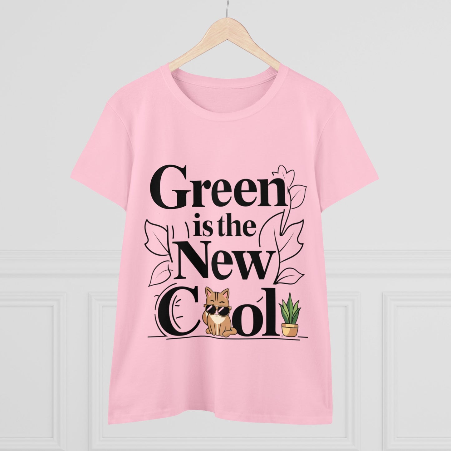 Green Is The New Cool Women Cotton Tshirt