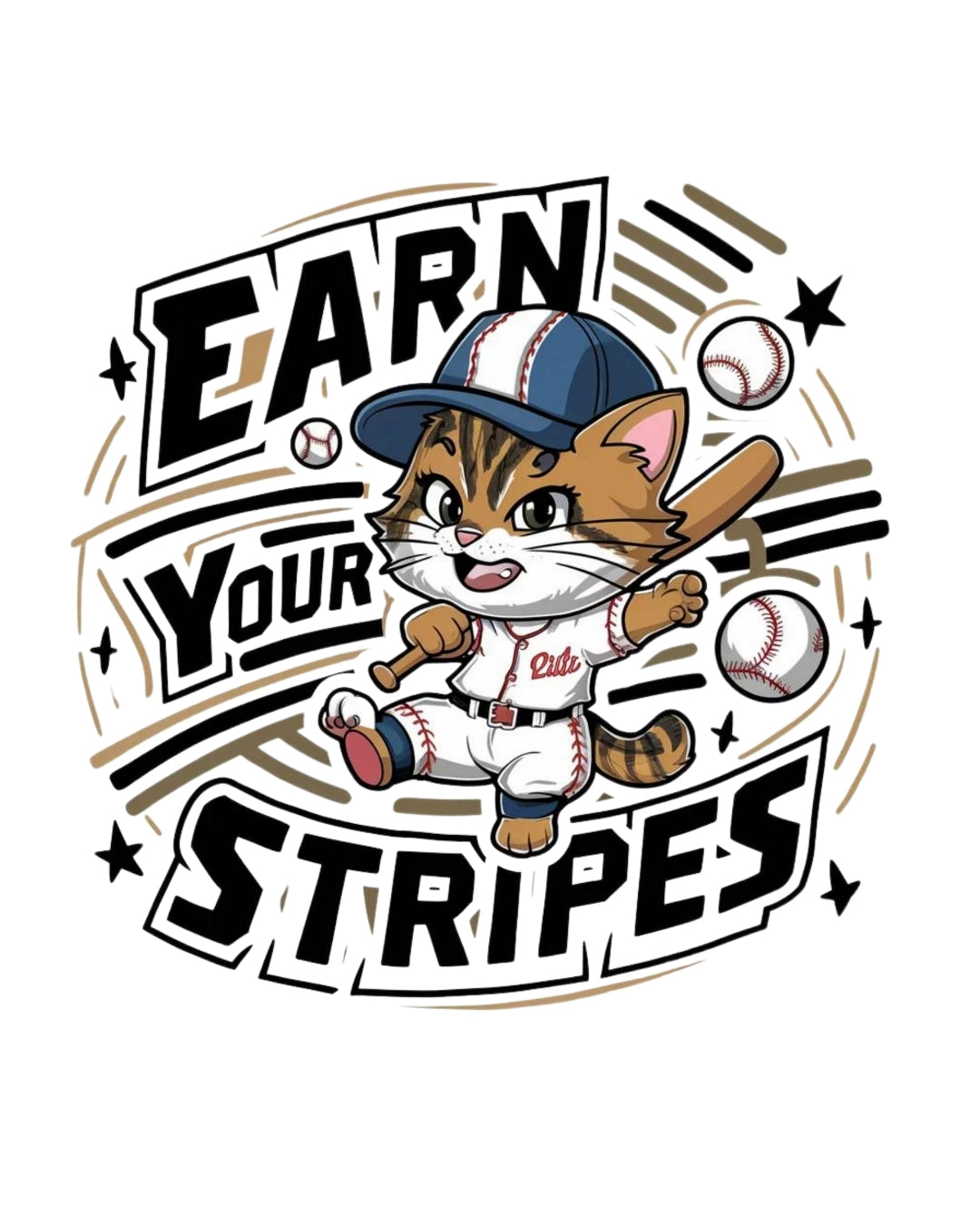 Earn Your Stripe Baseball Cotton Tee