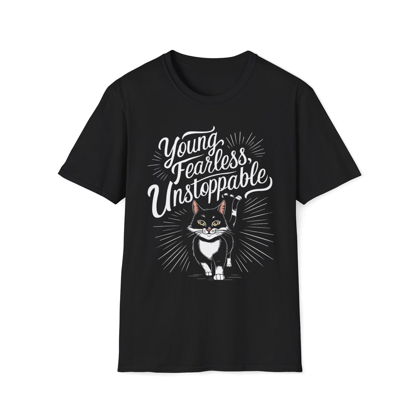 Young Fearless Unstoppable Crew Neck Cotton Men Tshirt