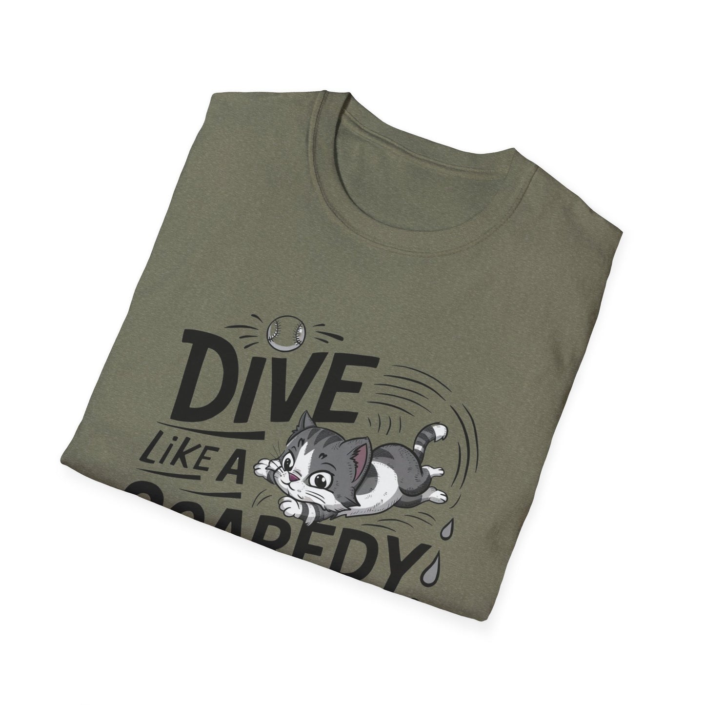 Dive Like Scaredy Cat Cotton Men Tshirt