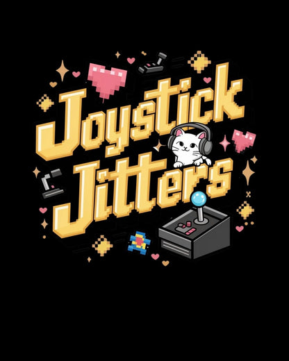 Joystick Jitters Cotton Crew Neck Men Tshirt