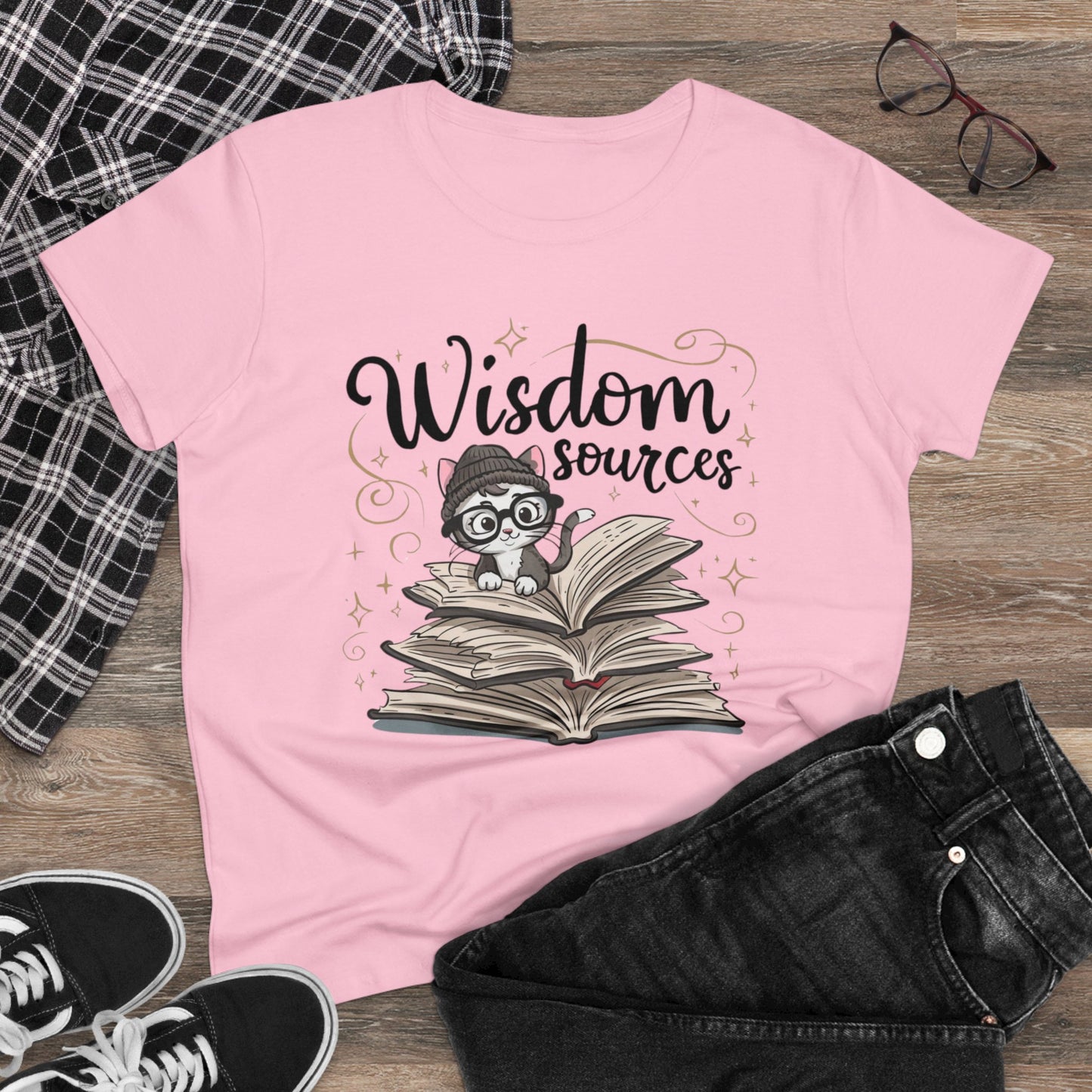 Womens Tees Wisdom Sources Grandma Shirts Tops Short Sleeve Regular Fit Cotton Funny Cat Graphic Tshirts