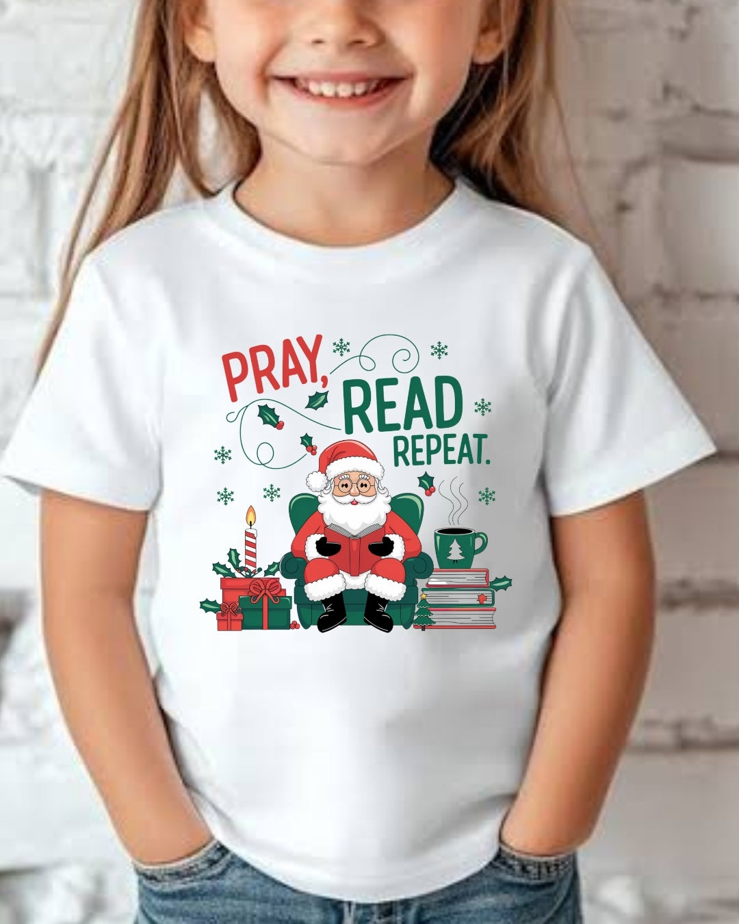 Pray Smile kid Heavy Cotton Tshirt