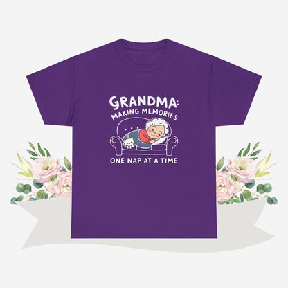 Grandma Making Memory One Nap A Time Grandma Cotton T-Shirt