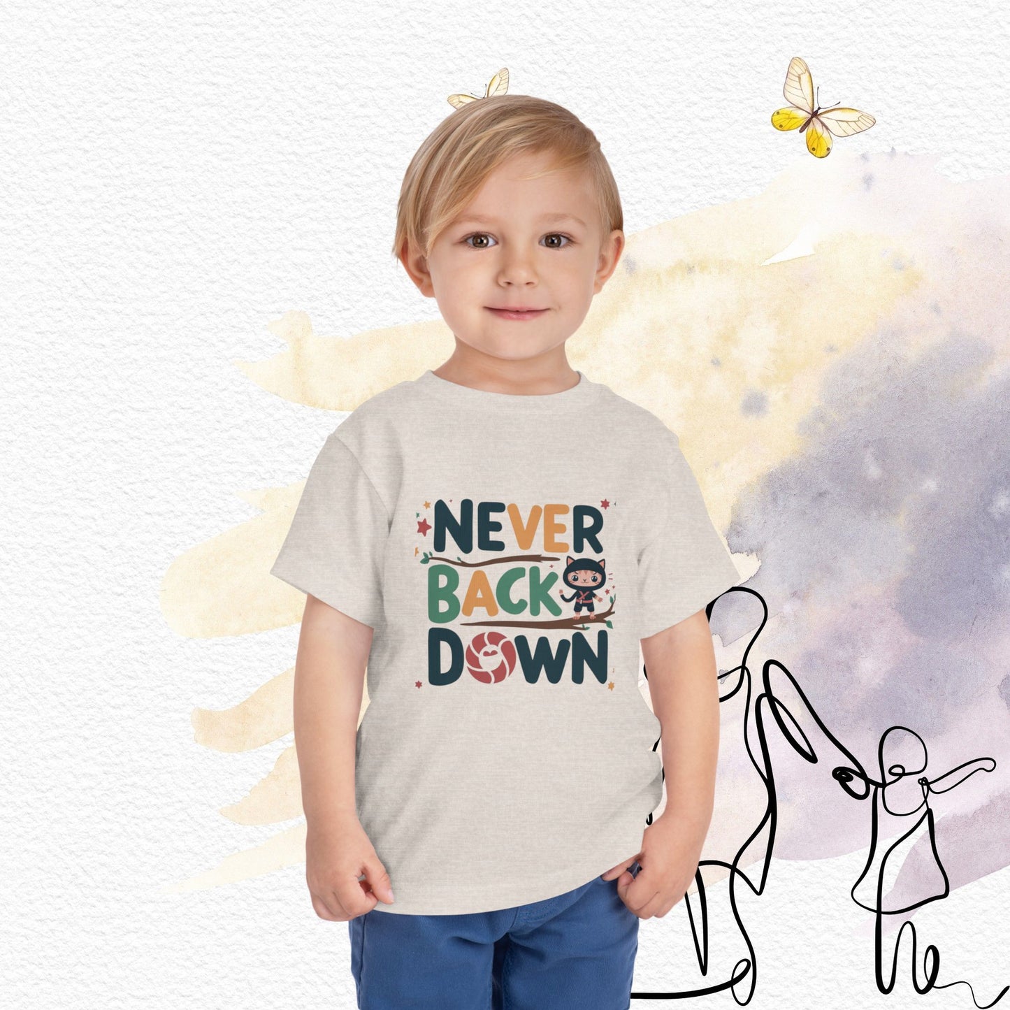 Never Back Down Shirts Toddler Cotton T-Shirts