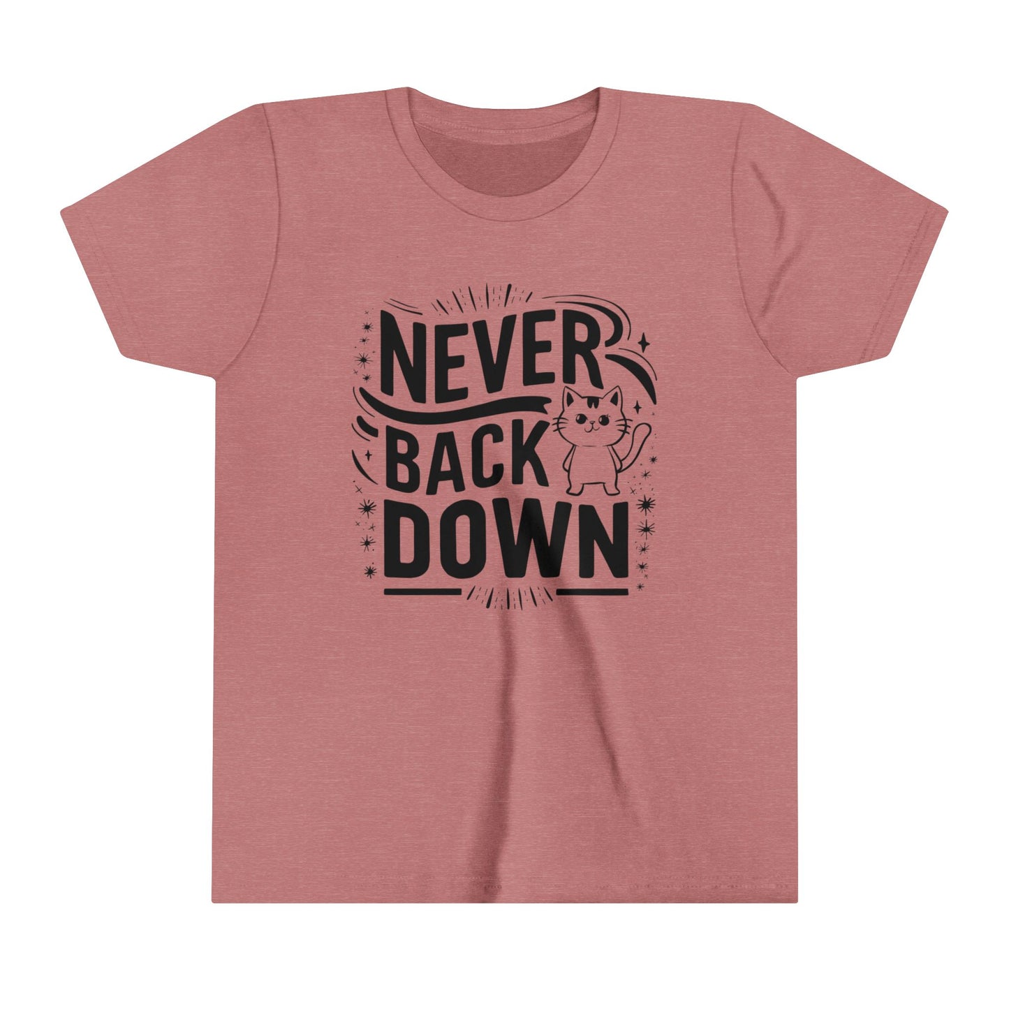 Never Back Down Youth Heavy Cotton T-Shirt