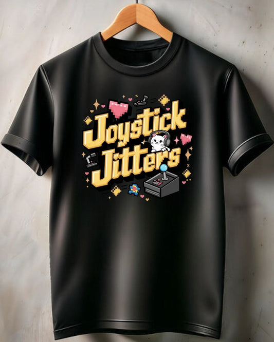 Joystick Jitters Cotton Crew Neck Men Tshirt