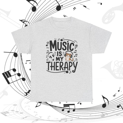 Music Is My Therapy Cotton T-Shirt