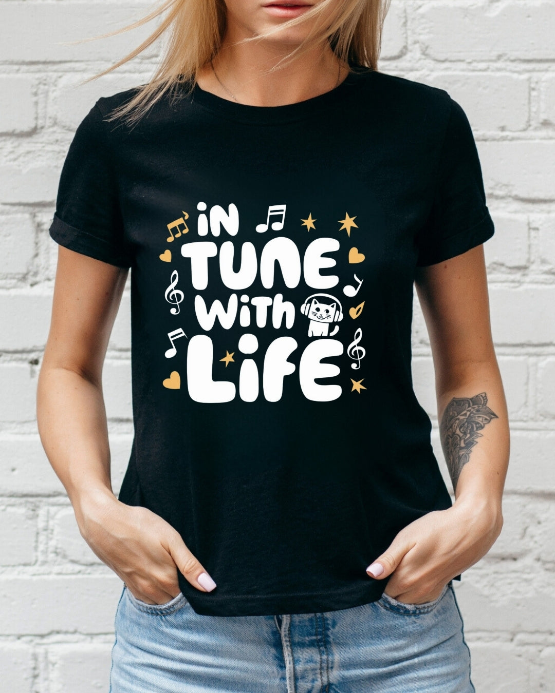 In Tune With Life Gifts Cotton T-Shirt