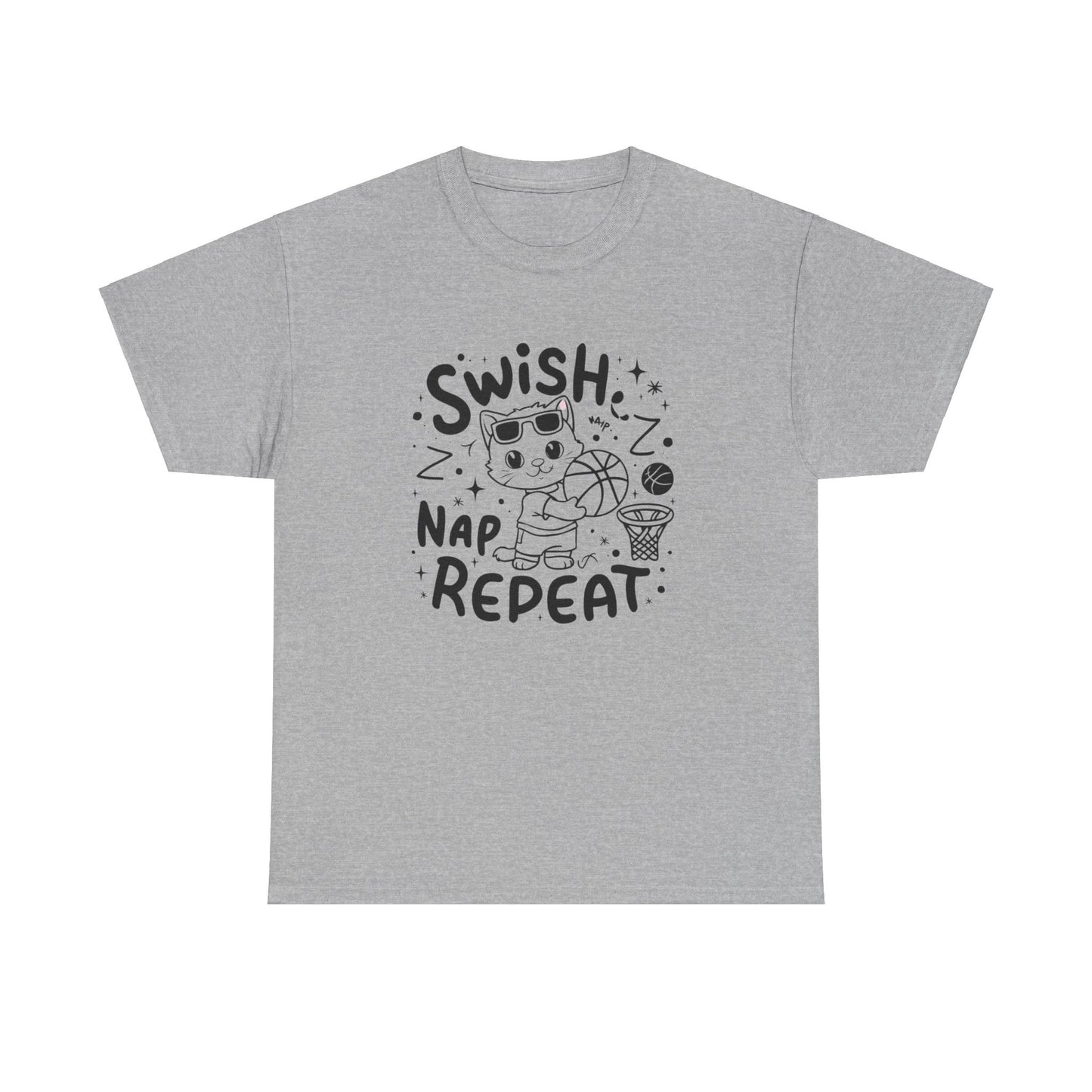 Swish Nap Repeat Basketball Cotton Tee