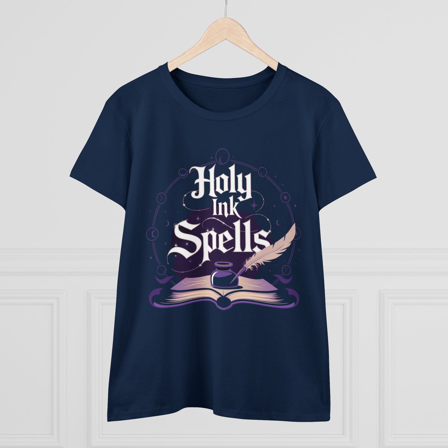 Holy Ink Spells Women Cotton Tshirt