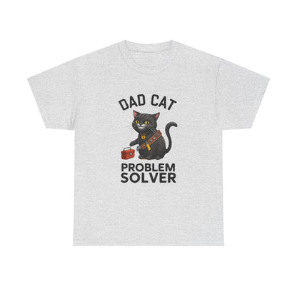 Dad Cat Problem Solver Cotton T-Shirts