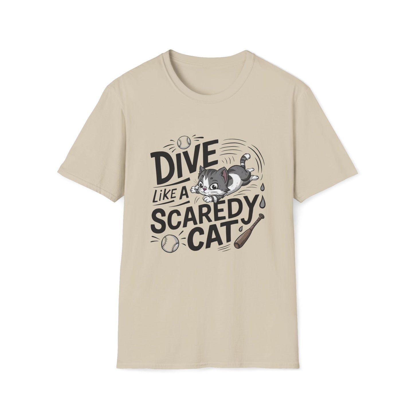 Dive Like Scaredy Cat Cotton Men Tshirt