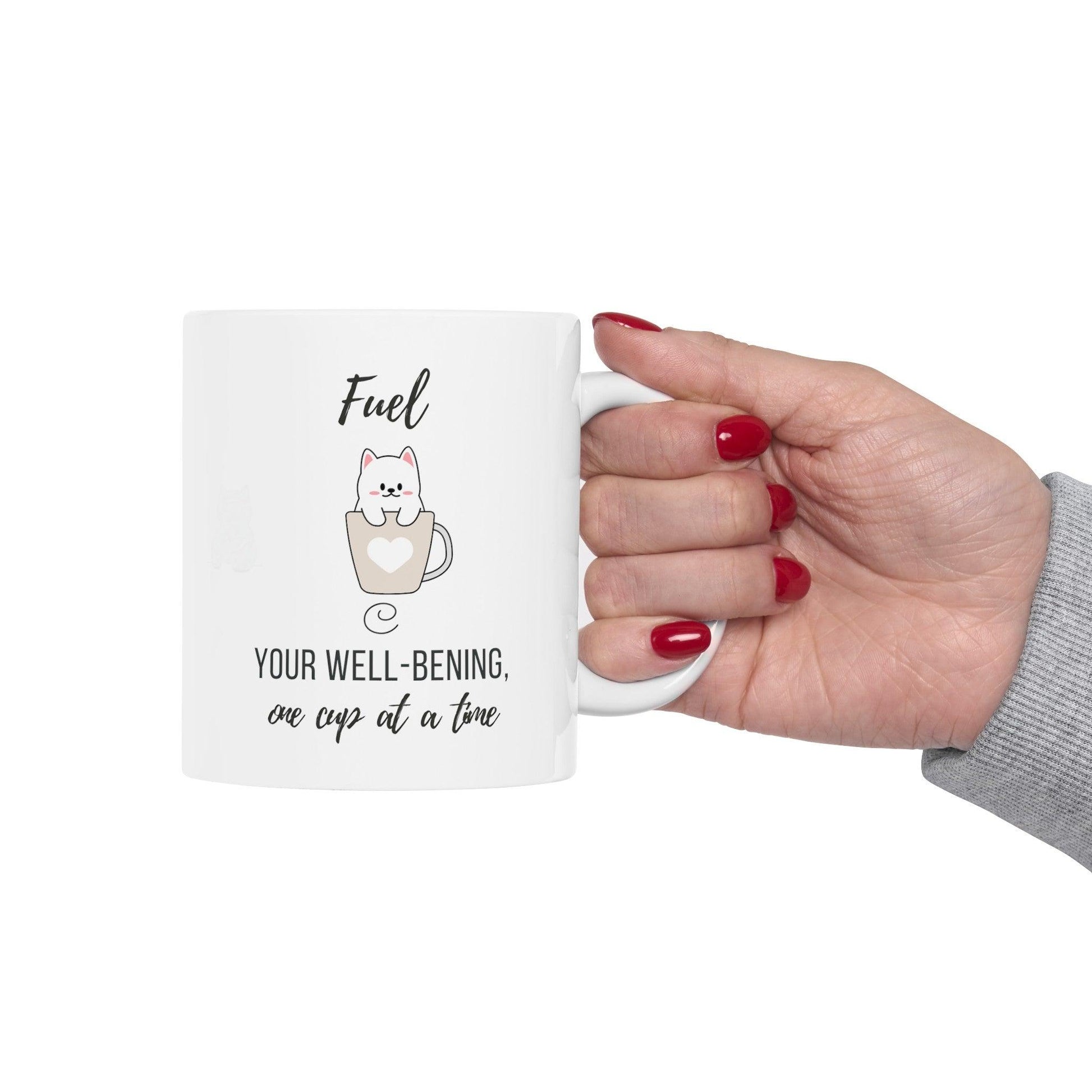 Billien Nap Fuel Printify 11oz Coffee Mugs Holiday Picks Home & Living Kitchen Mugs Sublimation Valentine's Day Valentine's Day Picks White base