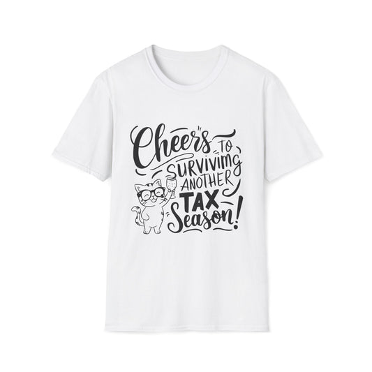 Men's T-Shirt Cheers For Surviving Short Sleeve Casual Regular Fit Cottagecore Funny Cat Tee