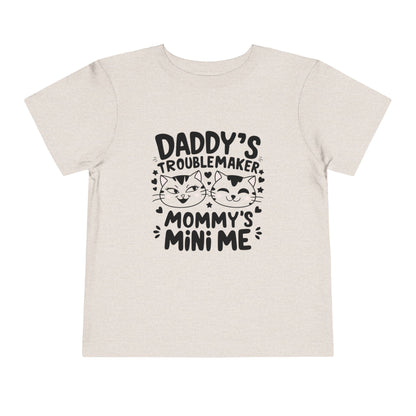 Daddy Little Troublemaker Toddler Cotton T-Shirts