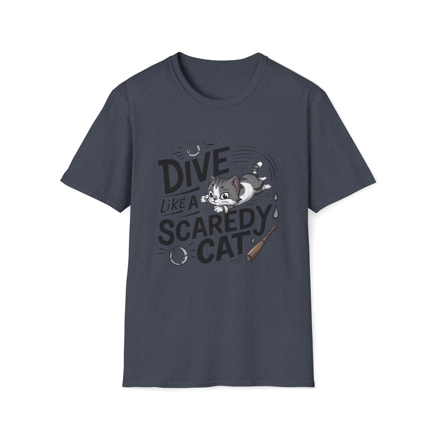 Dive Like Scaredy Cat Cotton Men Tshirt