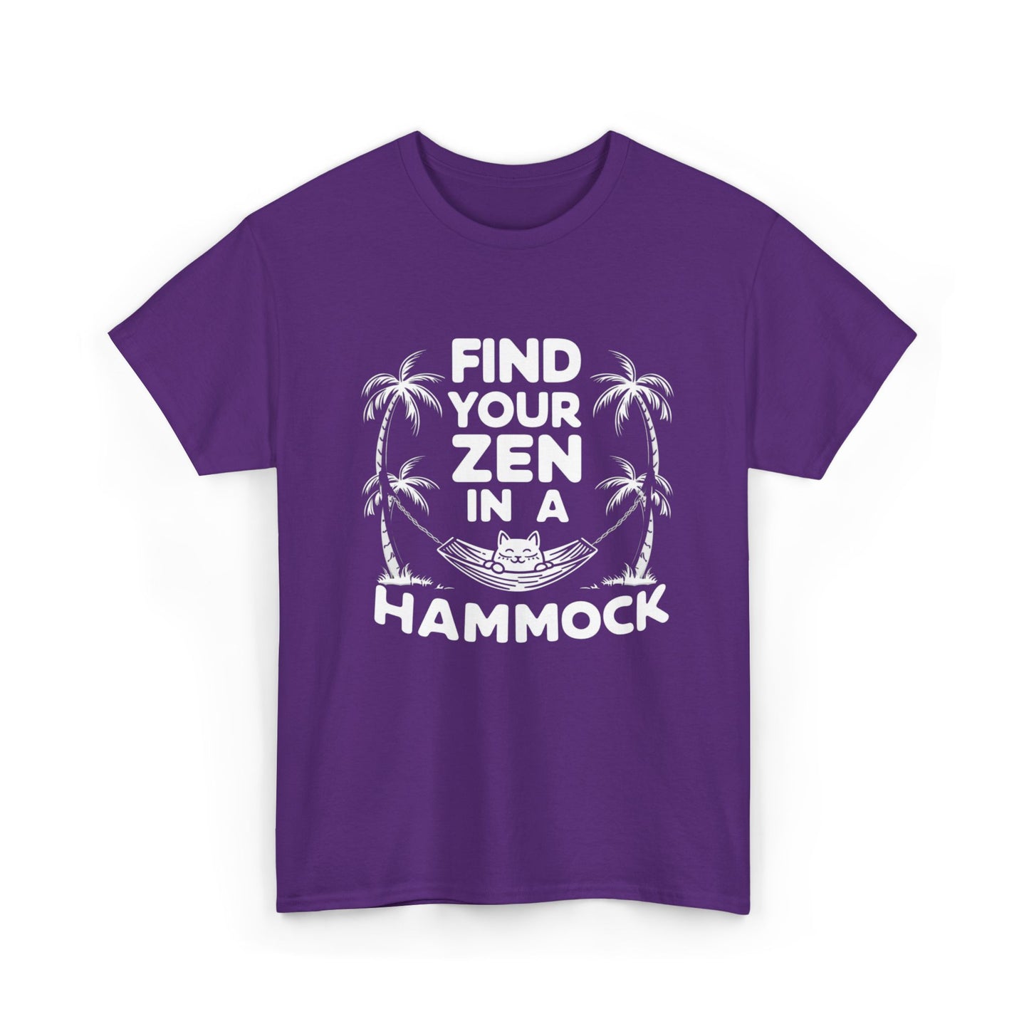 Funny Cat Find Your Zen In A Hammock Gift Men Kids Women Funny Cat tee