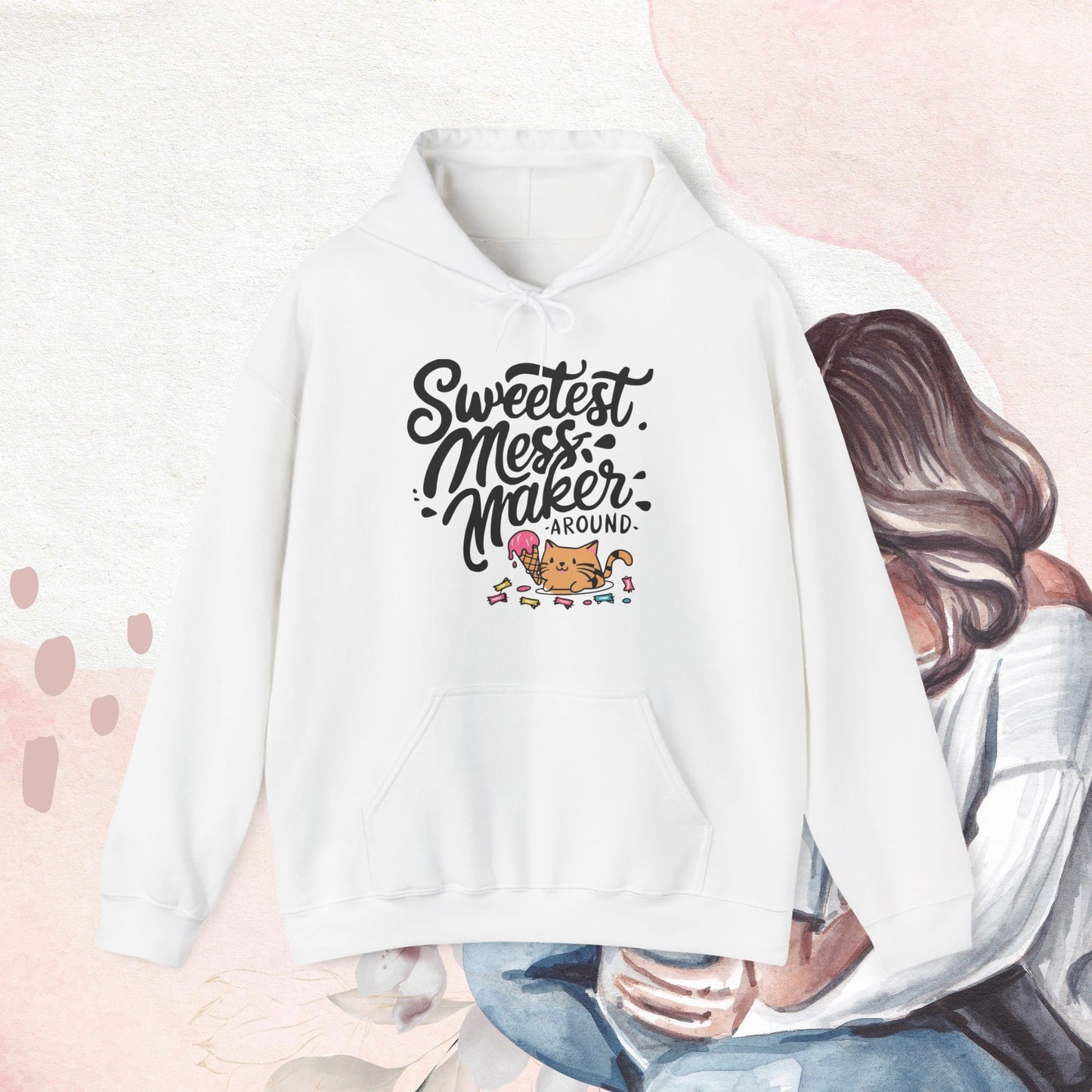 Purrfectly Pampered Unisex Heavy Cotton Hoodie