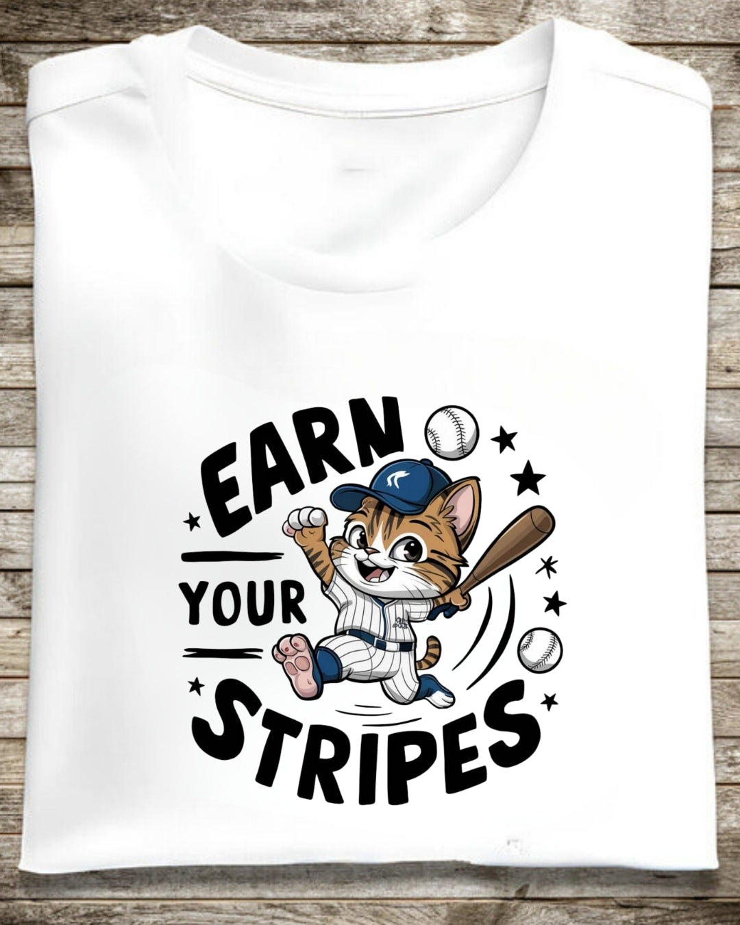 Earn Your Stripe Baseball Cotton T-Shirt