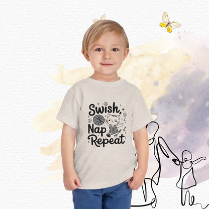 Swish Nap Repeat Toddler Cotton Kids T-Shirt